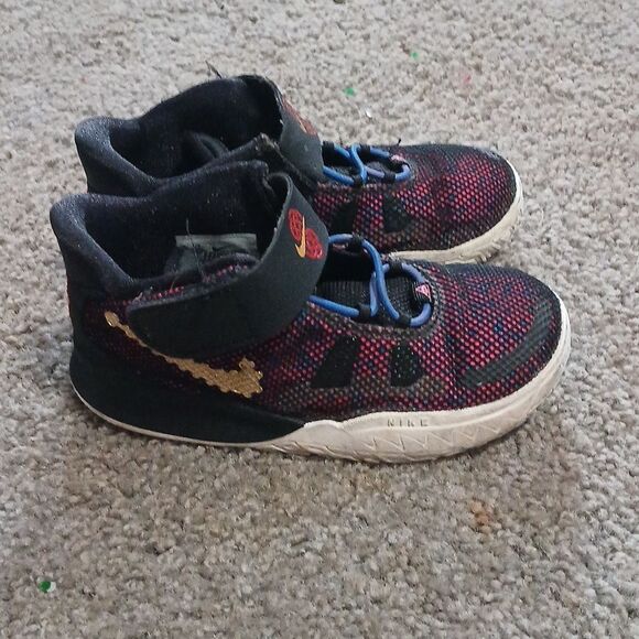 Nike Kyrie 7 size 10C TD Kids Shoes Black/Teal/Pink/Metallic Gold CW3241 001 - Picture 5 of 8